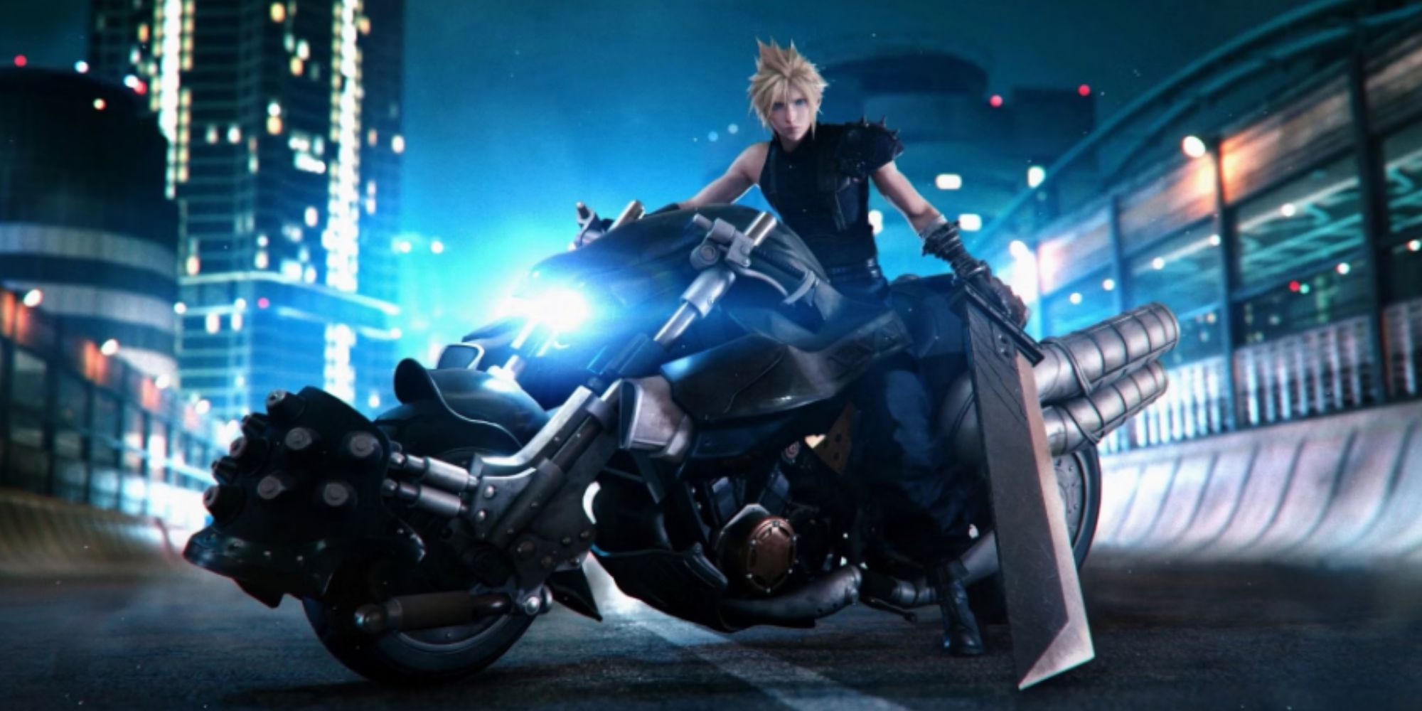 Cloud on a motorcycle in G-Bike minigame 