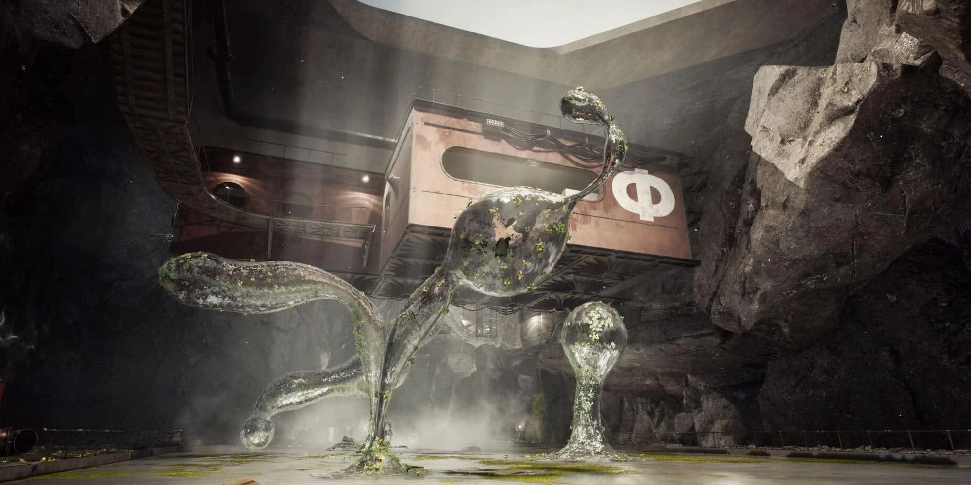 Atomic Heart: Clear Liquid Polymer Taking On Strange Shapes