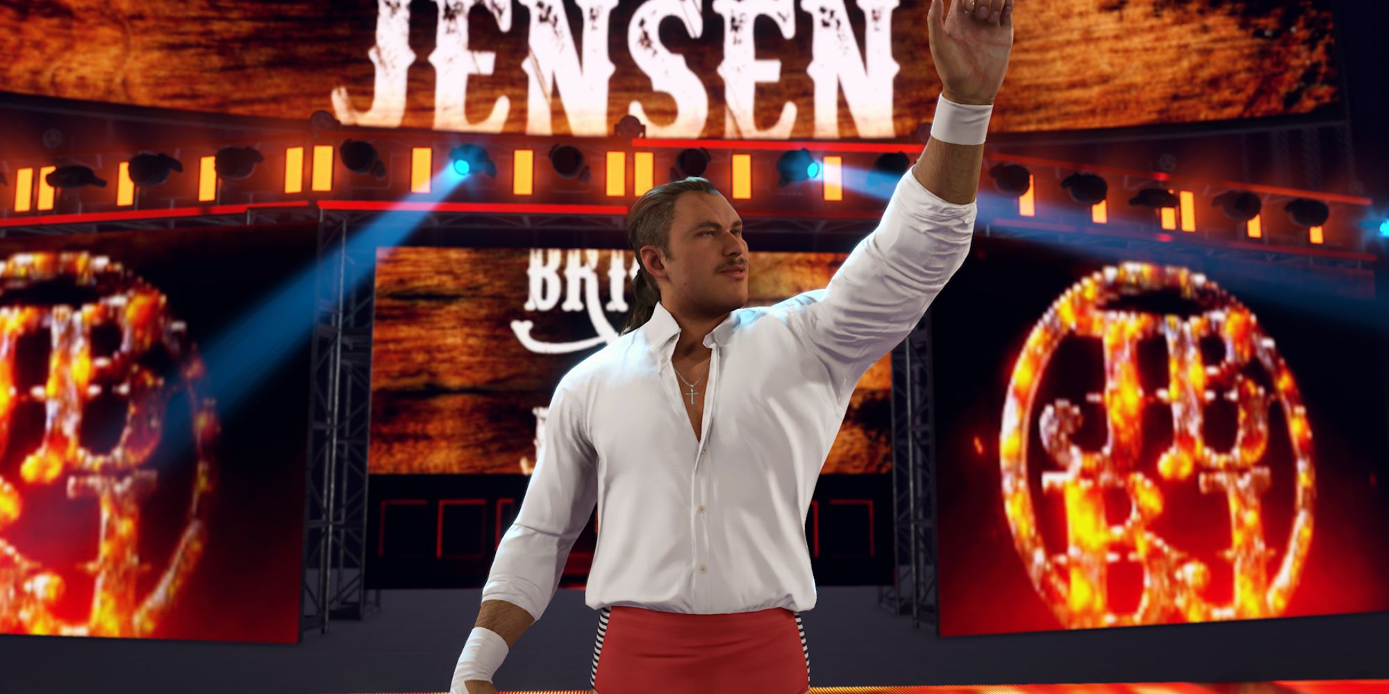 WWE 2K24 Screenshot Of Brooks Jensen Making Her Entrance