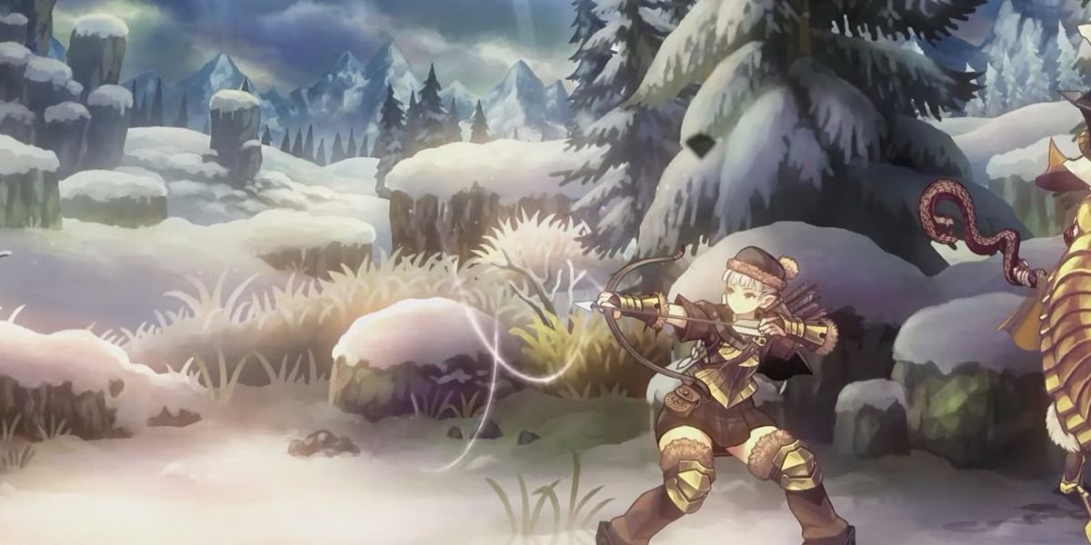 Yunefi aiming her bow in Unicorn Overlord