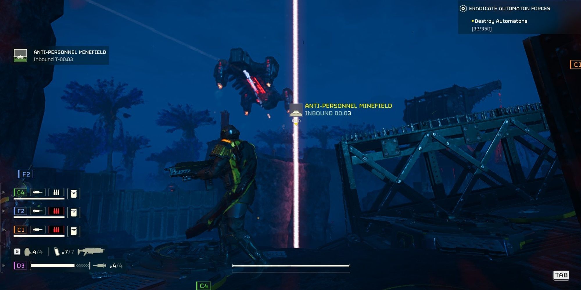 Helldivers 2: Dropping In Mines To Deal With Automatons