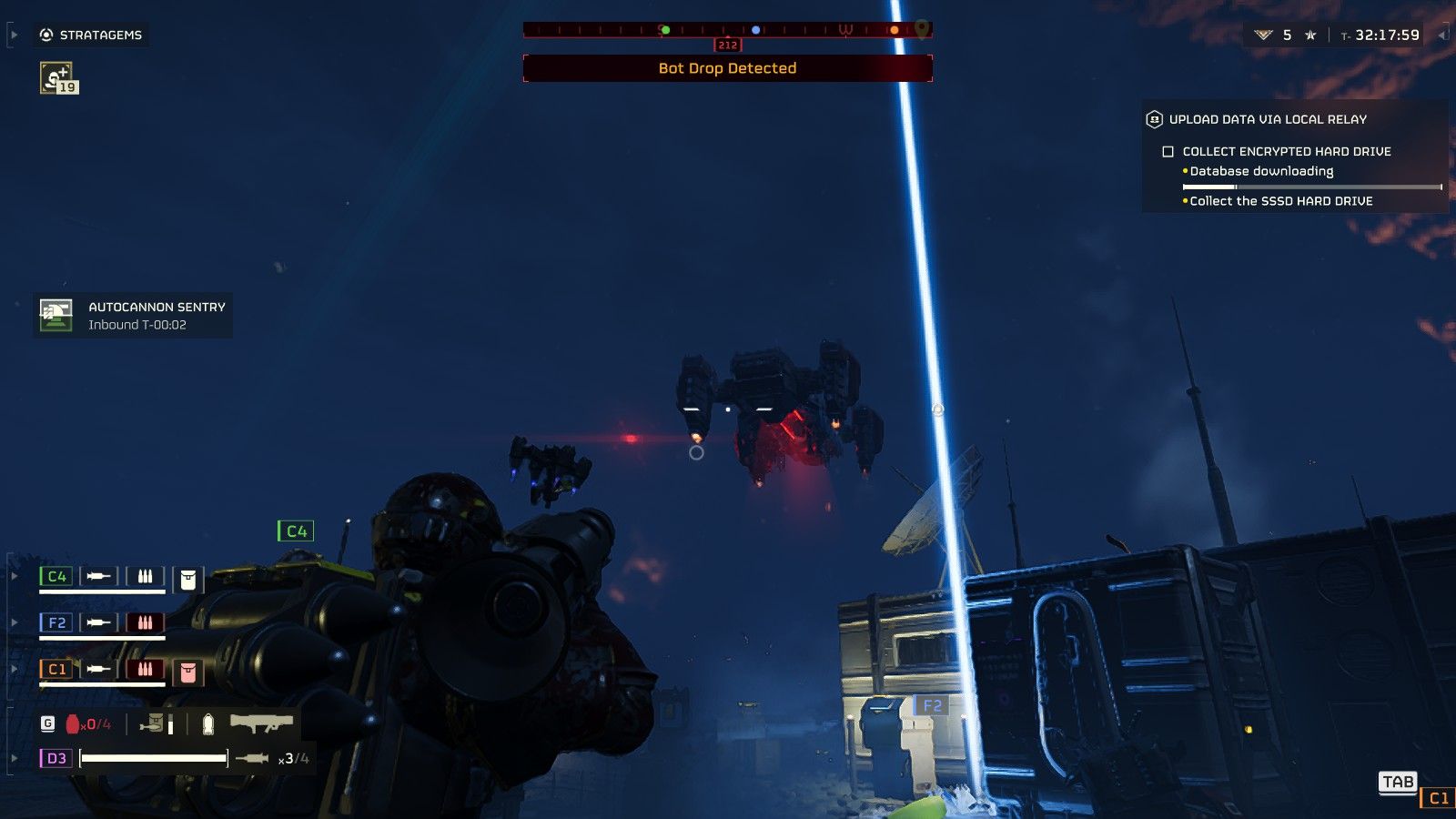 Helldivers 2: Firing A Recoiless Rifle At A Dropship