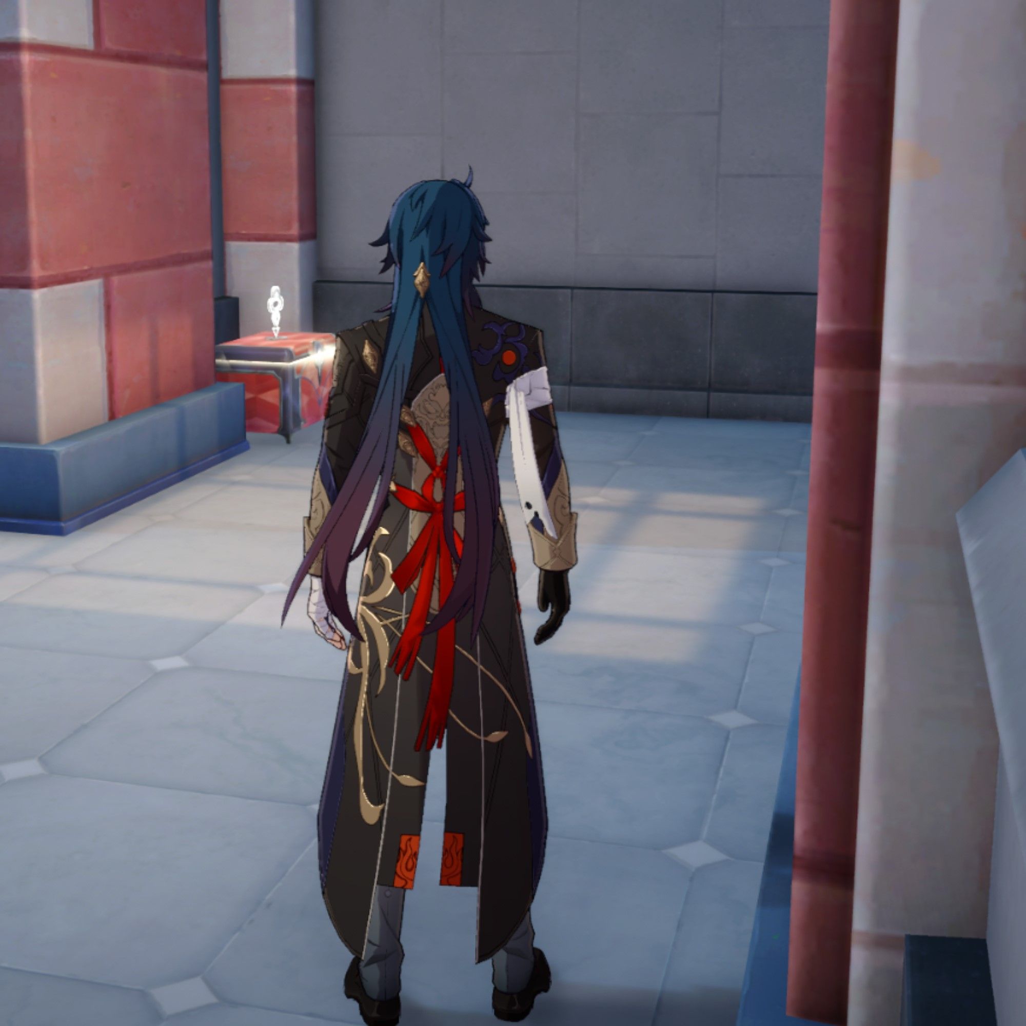 Blade stands near a chest in Honkai Star Rail