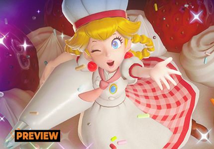 Princess Peach as a pastry chef in Princess Peach: Showtime.