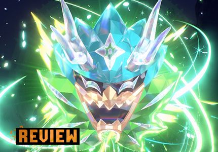 Pokemon Violet Terastal Teal Mask on Ogerpon during battle
