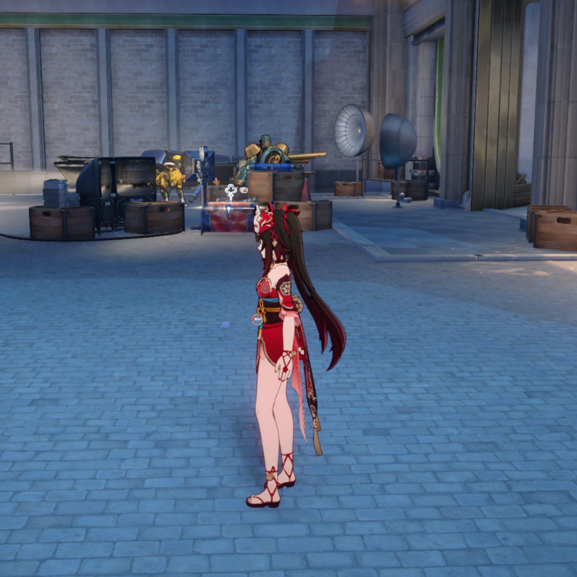 Sparkle stands near a chest in Honkai Star Rail.