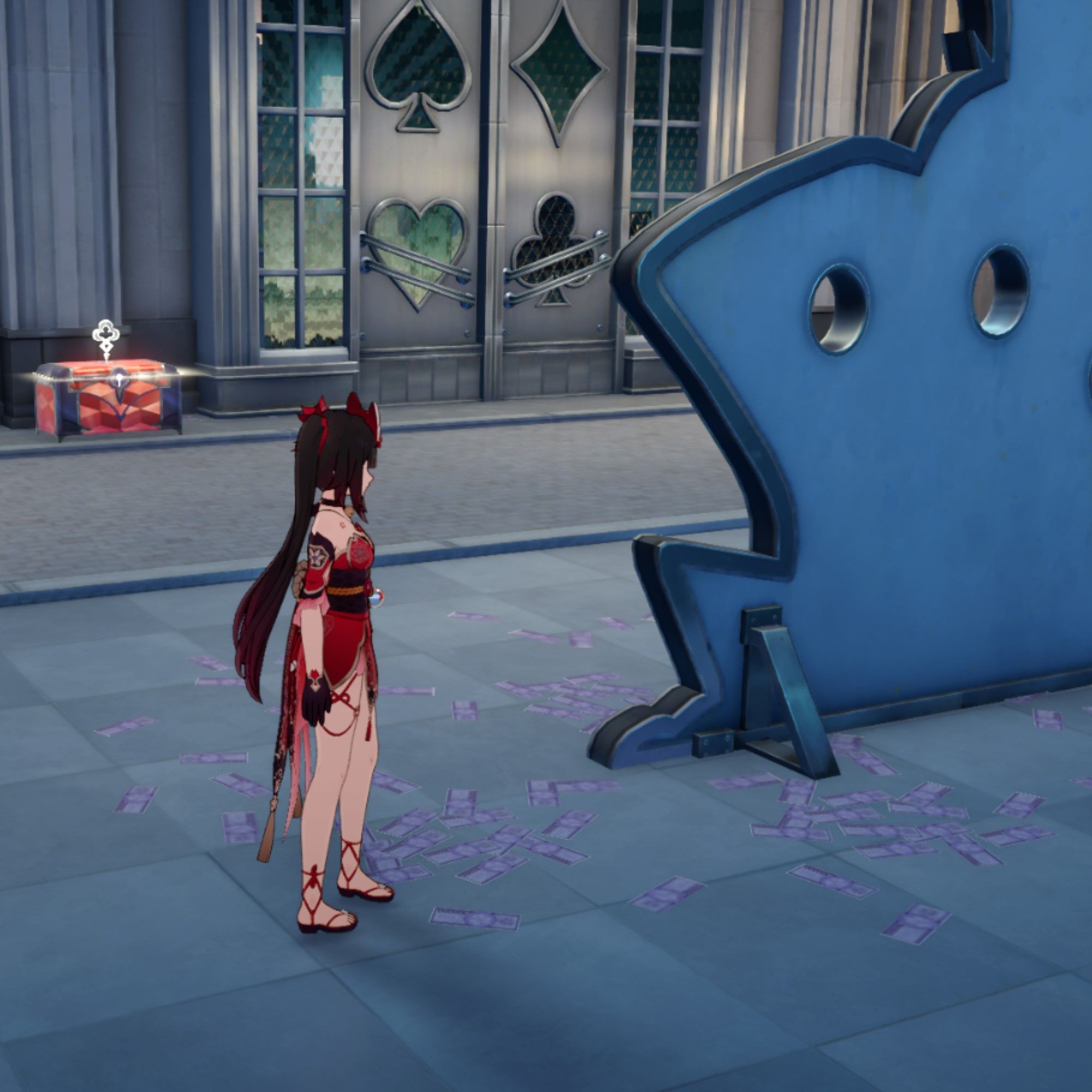 Sparkle stands near a cutout in Honkai Star Rail