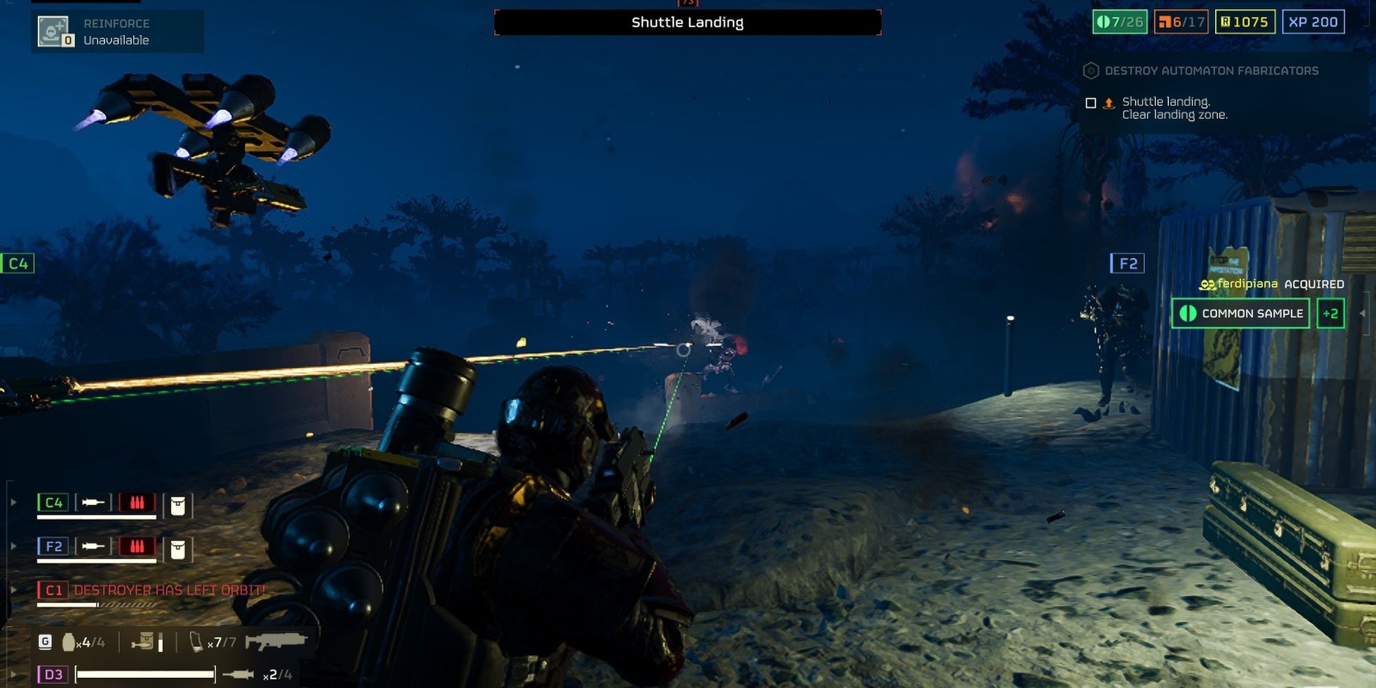Helldivers 2: Using Lasers To Deal With Automaton Attacks