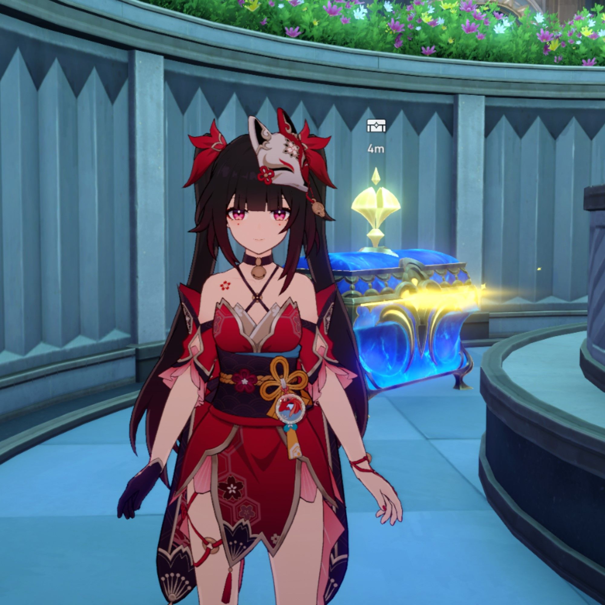 Sparkle stands in a maze in Honka Star Rail.