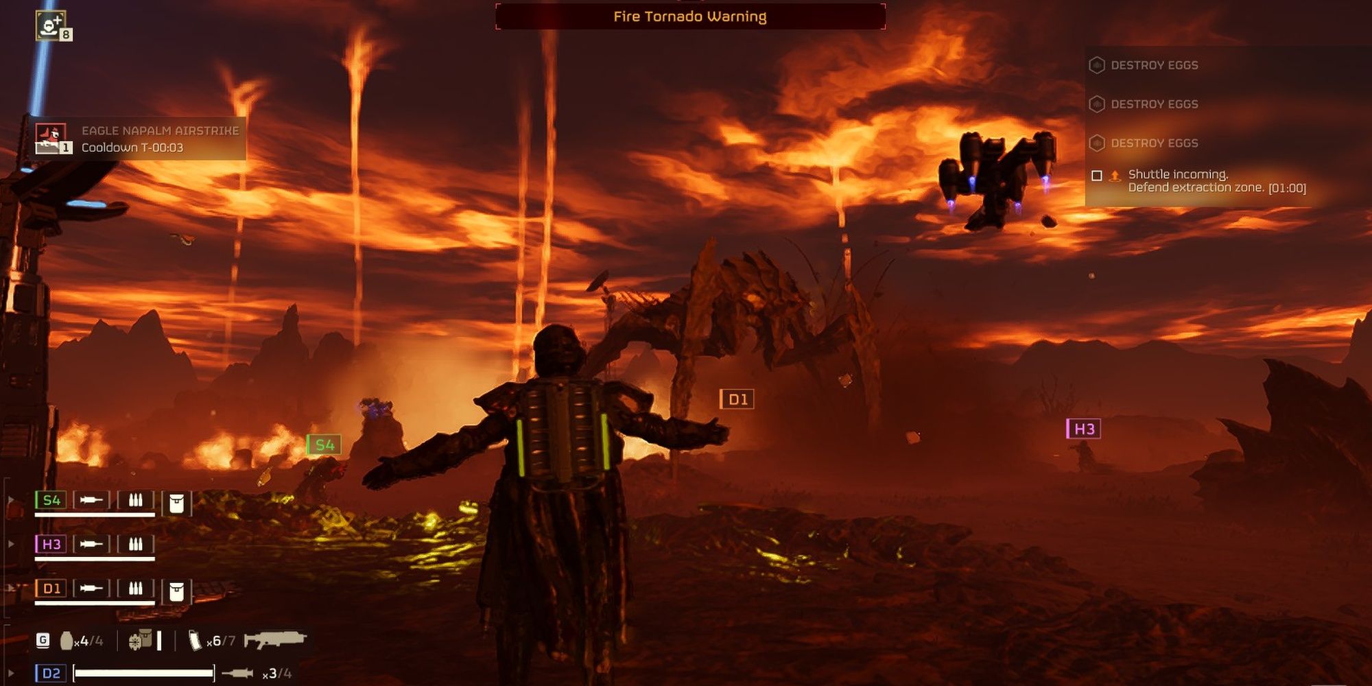 Helldivers 2: A Massive Bio Titan Rampaging Across Hellmire