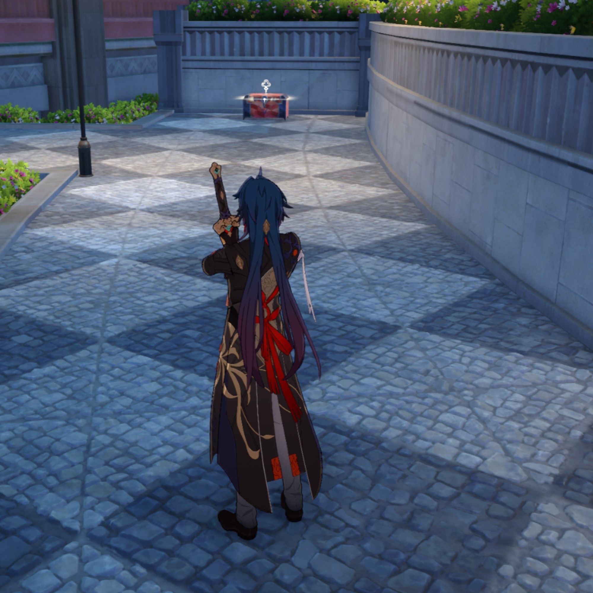 Blade stands near a chest in Honkai Star Rail.