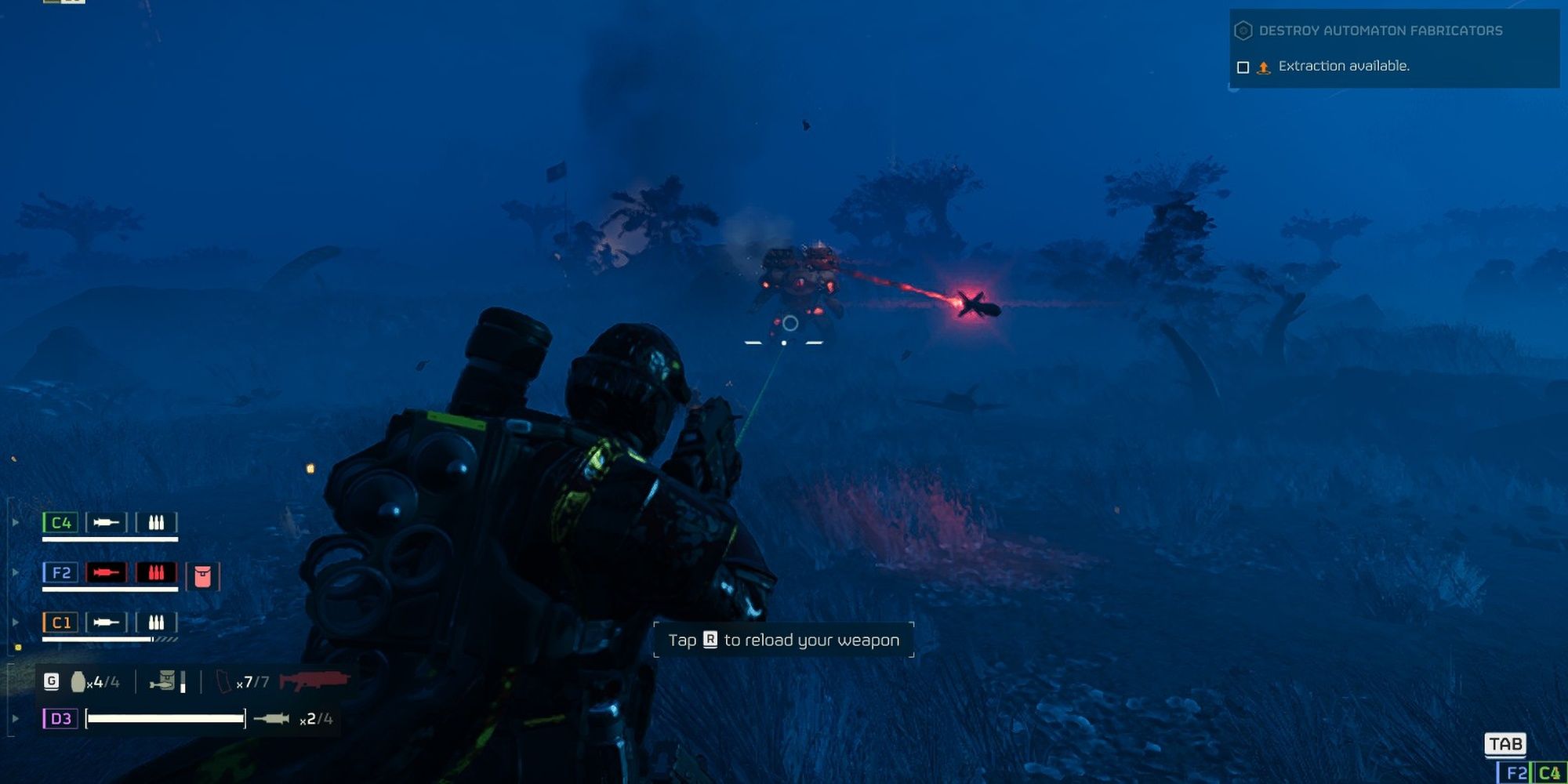 Helldivers 2: A Automaton Rocket Barely Grazing A Helldiver