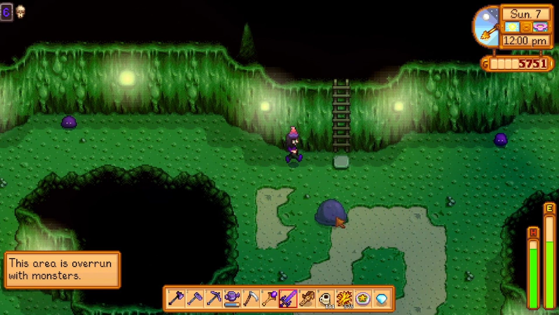 a floor of skull cavern overrun by monsters stardew valley