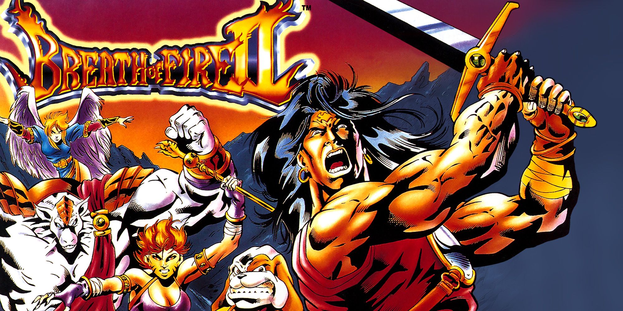 Breath Of Fire 2 Title Art Showing Ryu And Party Members