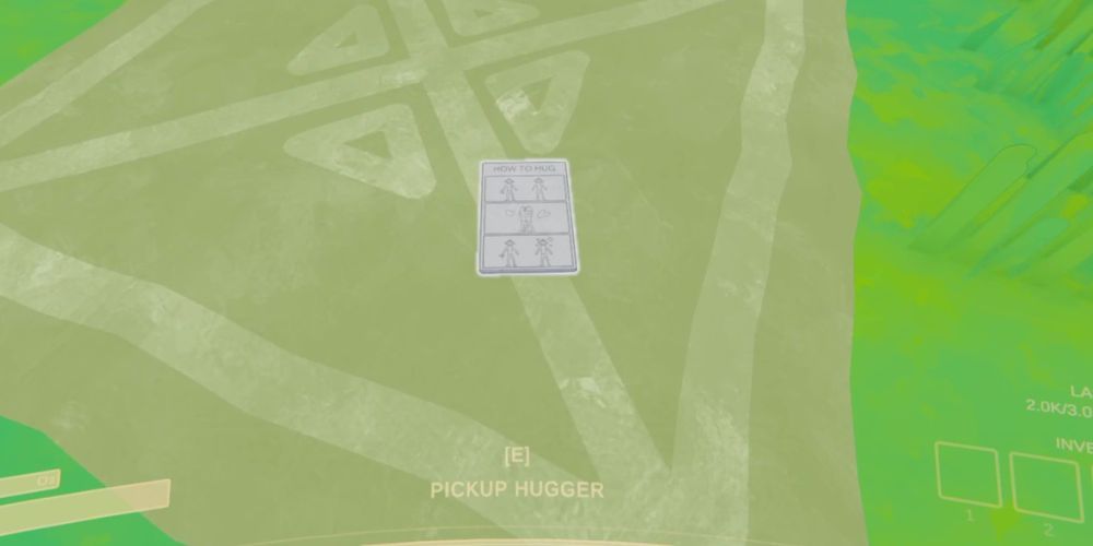 A Hugger item on the floor in Content Warning.