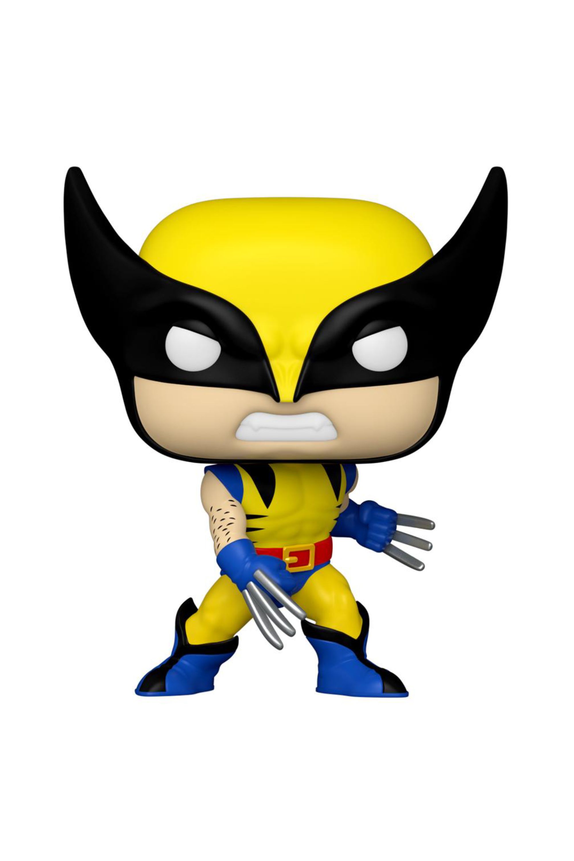 Classic Wolverine Funko Pop! With the classic yellow and blue outfit with black trimmings