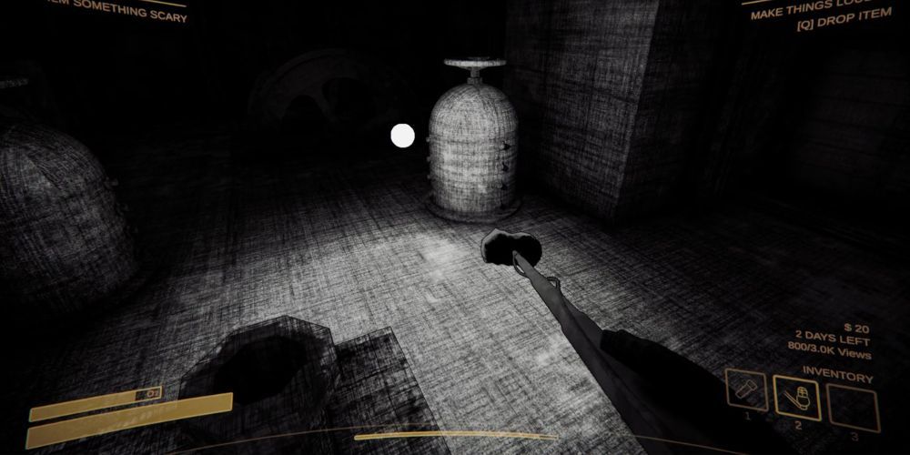 The player standing on a structure in Content Warning.