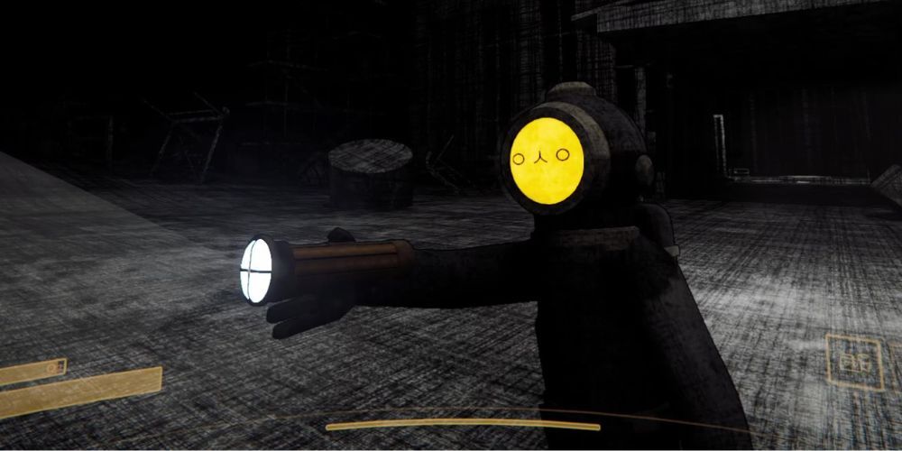 A teammate holding a flashlight in Content Warning.