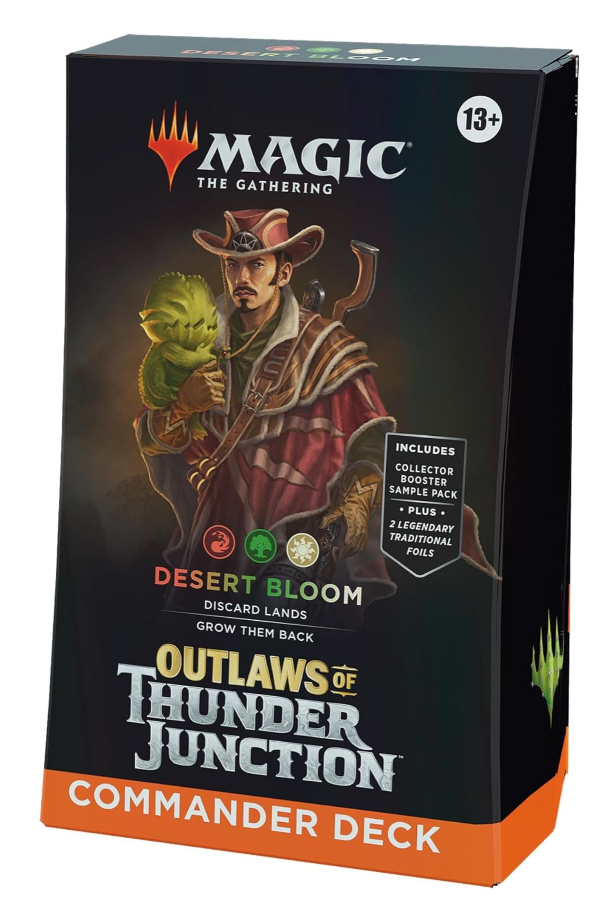 A picture of the box for Magic: The Gathering's Desert Bloom Commander Deck.