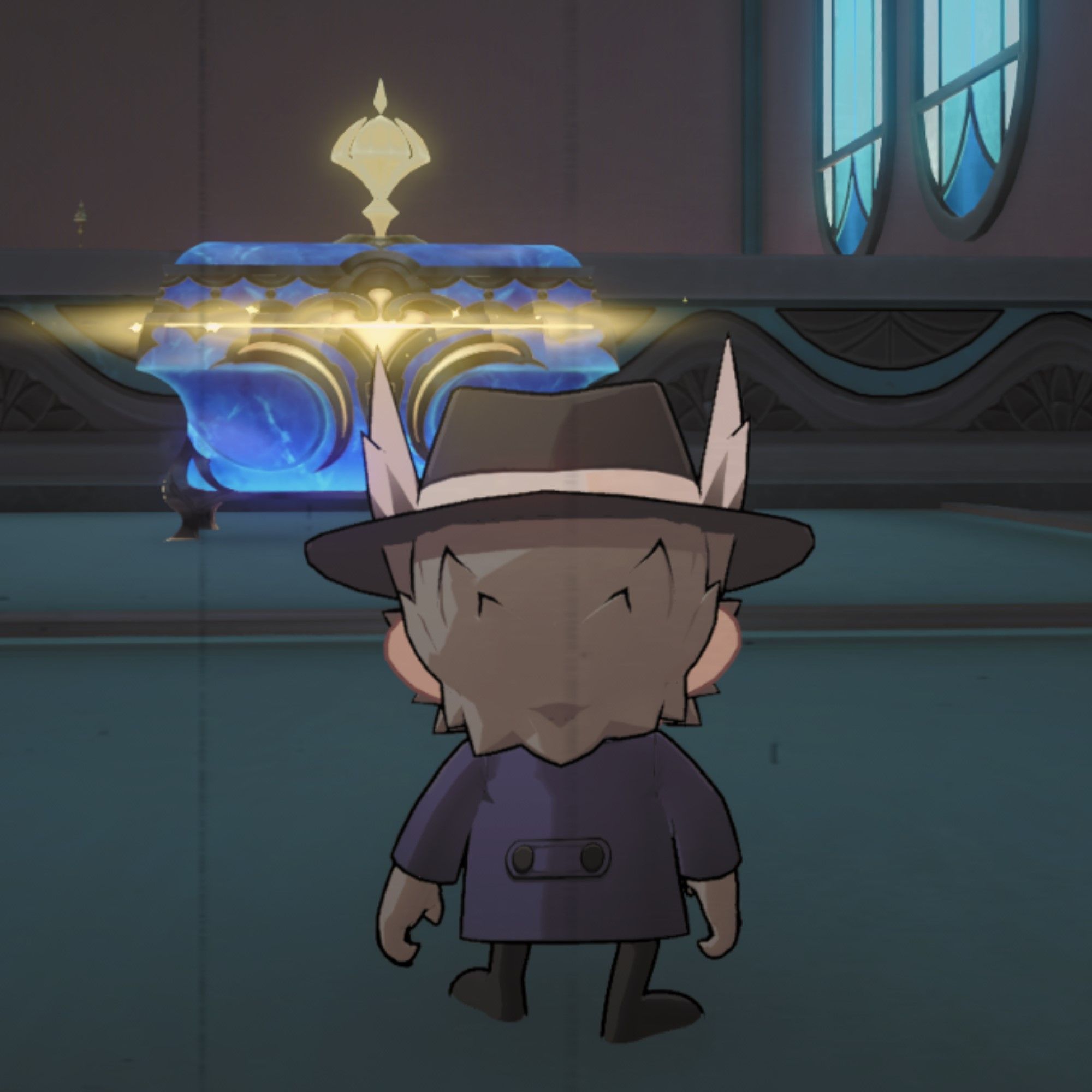 DHanu stands near a chest in Honkai Star Rail.