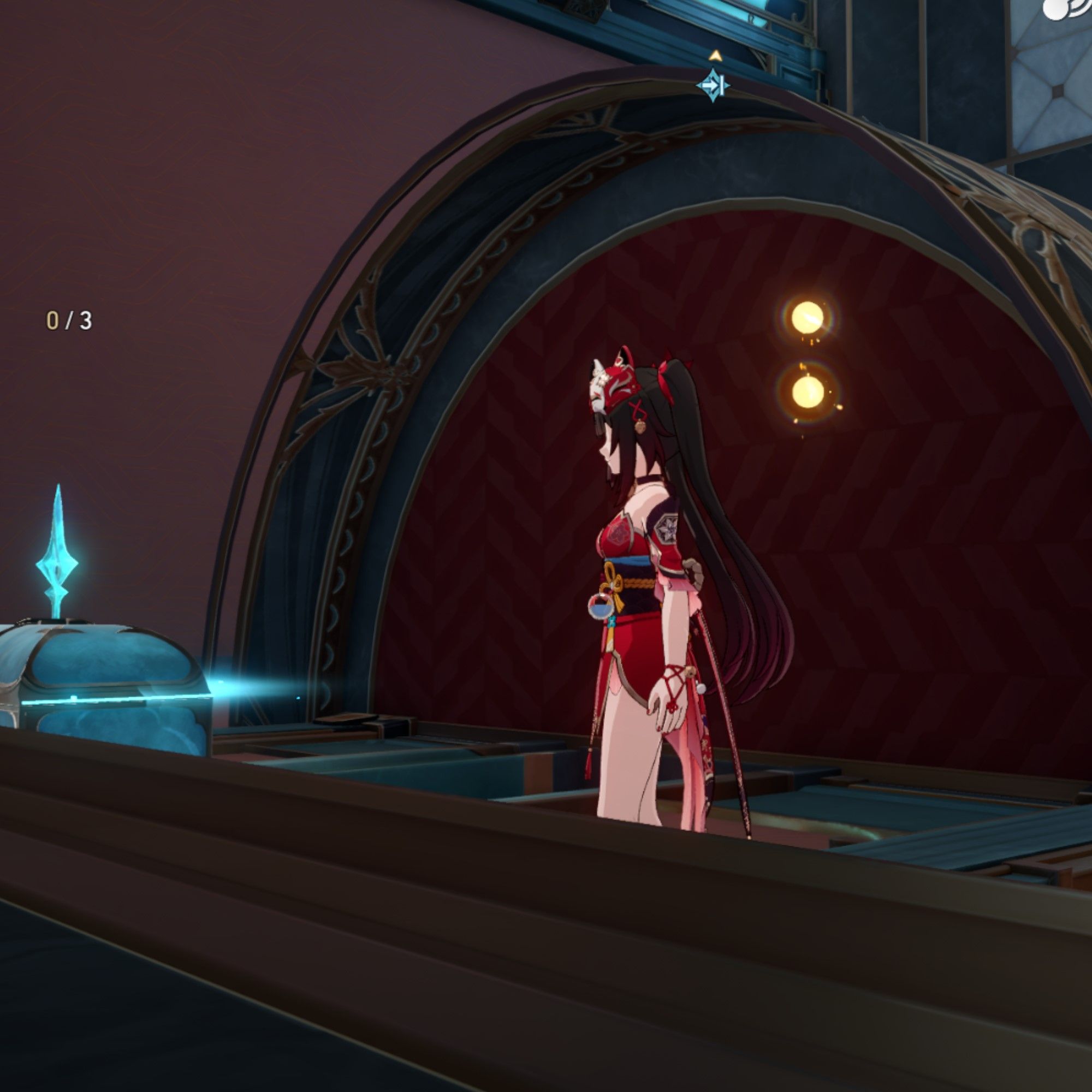 Sparkle stands near a balcony in Honkai Star Rail.