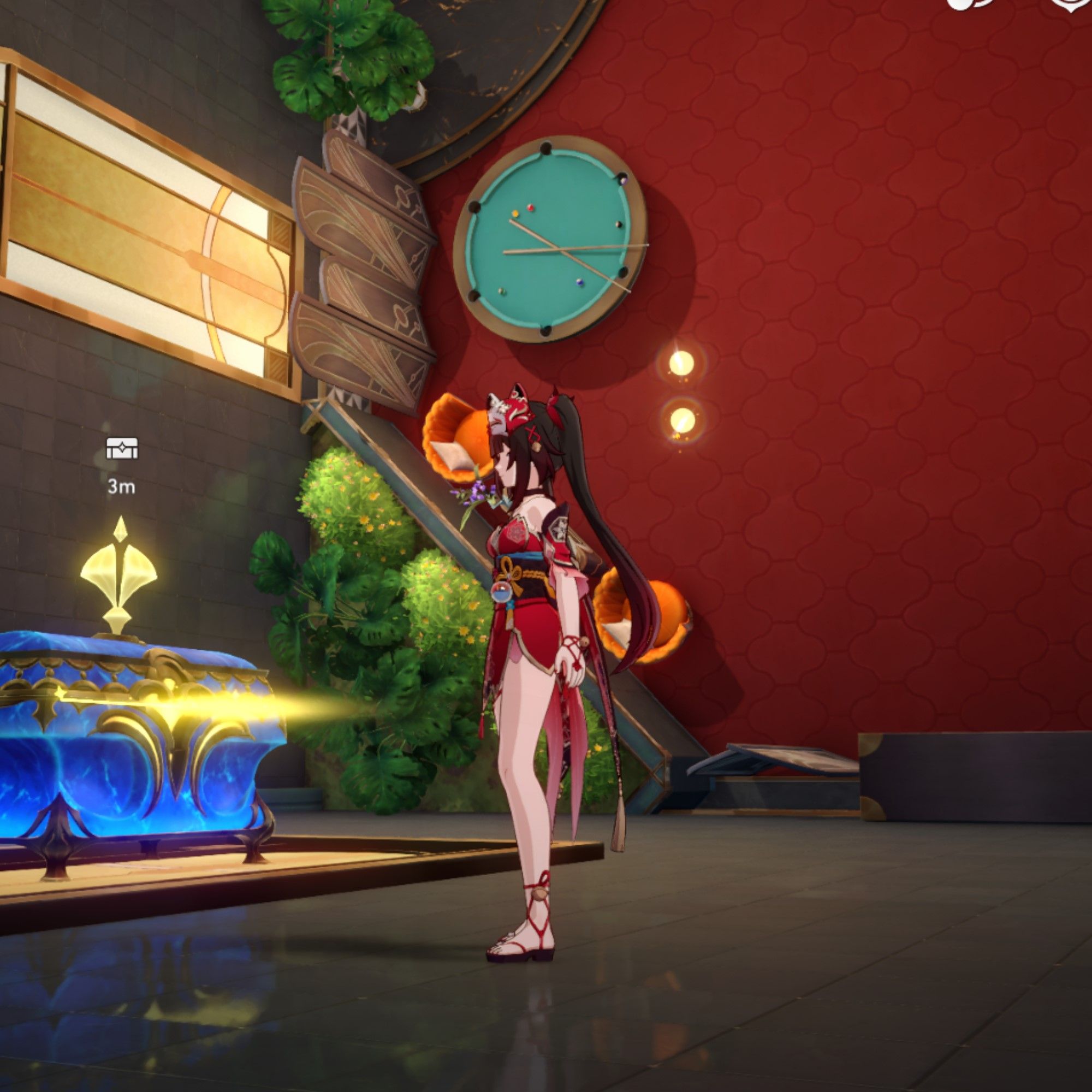 Sparkle stands near a chest in Honkai Star Rail.