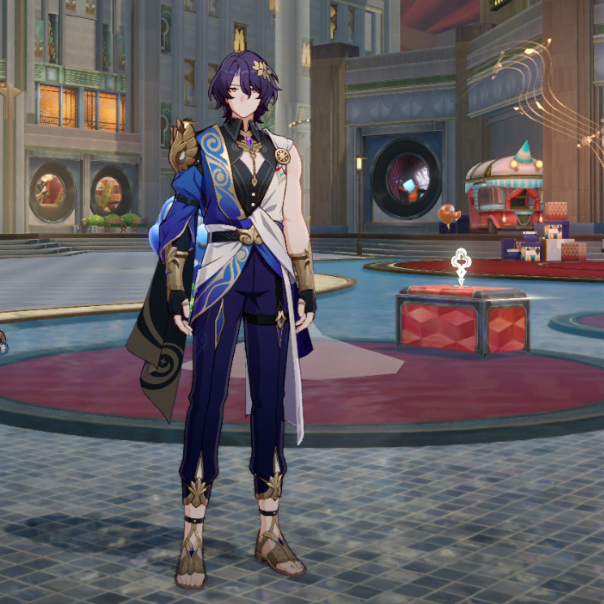 Ratio stands next to a chest in Honkai Star Rail.