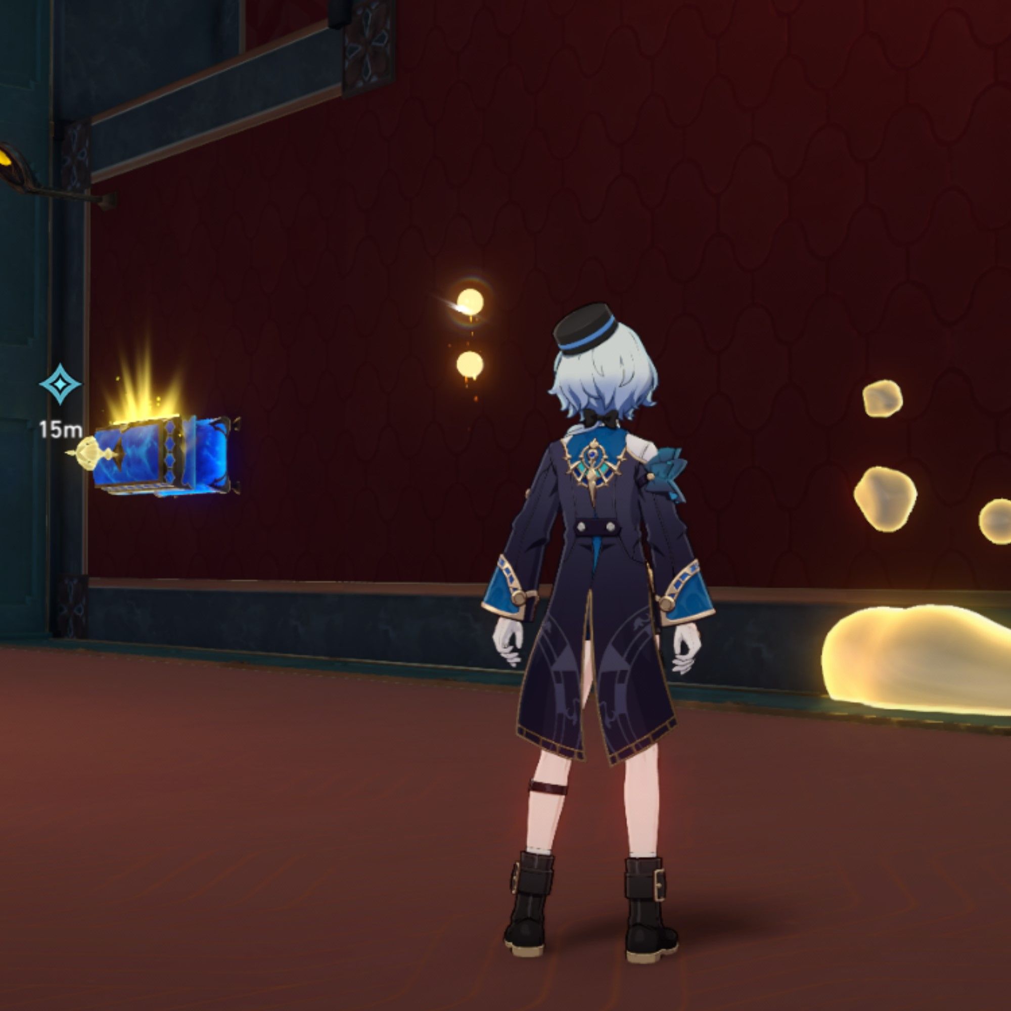 Misha stands need a bubble bridge and a chest in Honkai Star Rail.