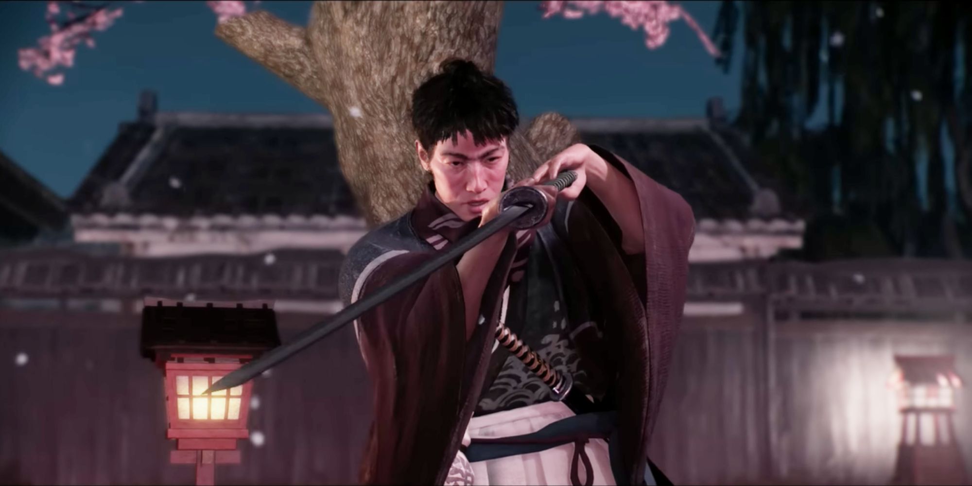 Drunk Samurai Holding Katana in Rise of the Ronin