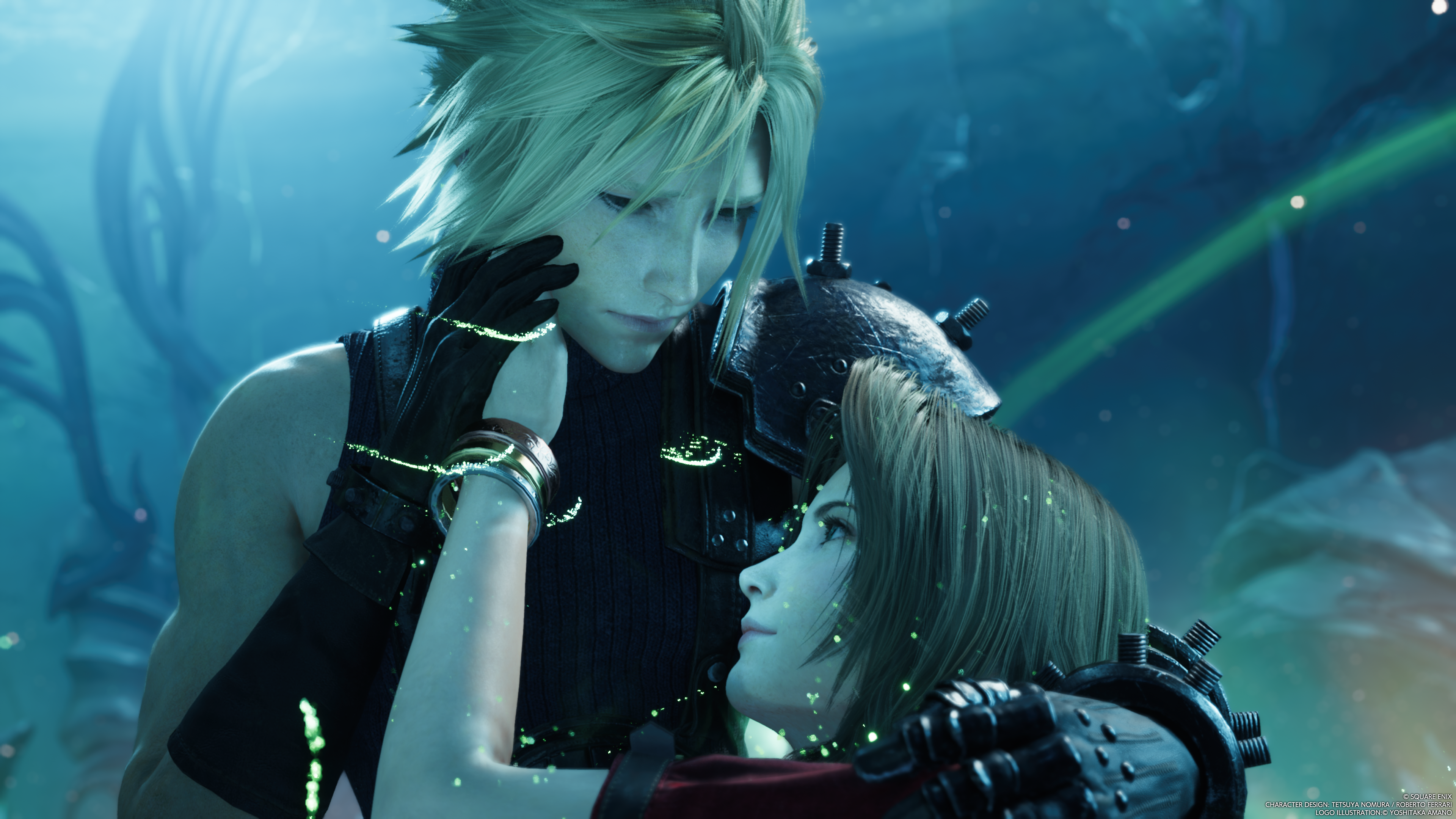 Final Fantasy 7 Rebirth Ending - Cloud in Aerith's arms