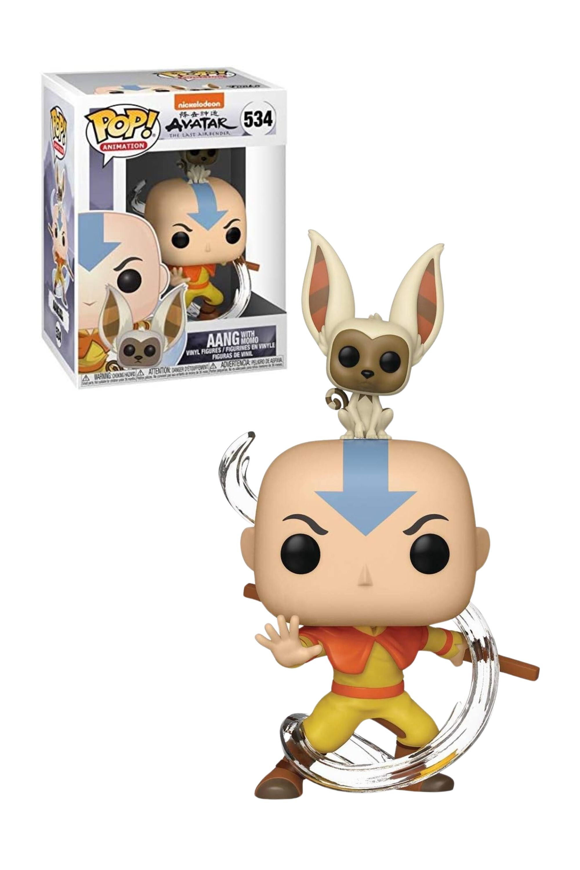 Funko POP and Buddy Avatar Aang with Momo