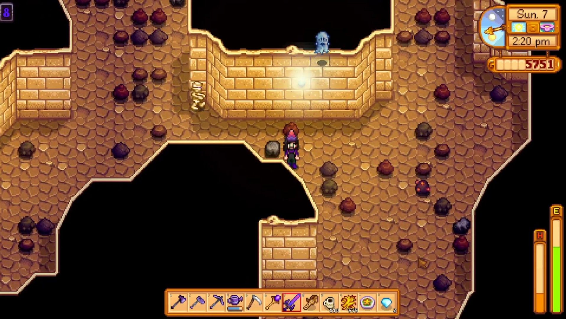 ghost and mummy on a mummy floor stardew valley skull cavern