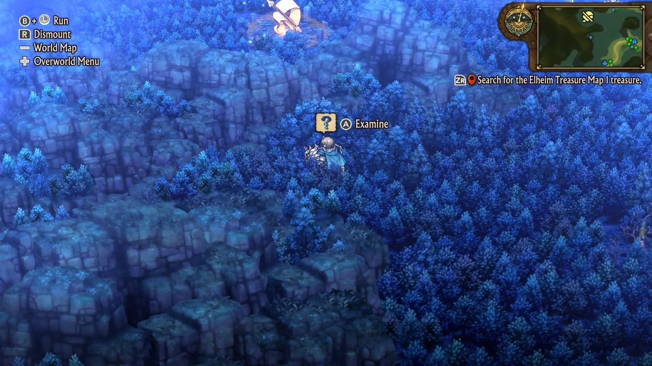 Alain examining the area of Elheim Treasure 1