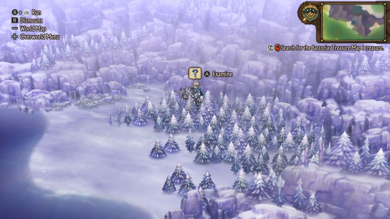 Alain in Unicorn Overlord examining a hidden treasure