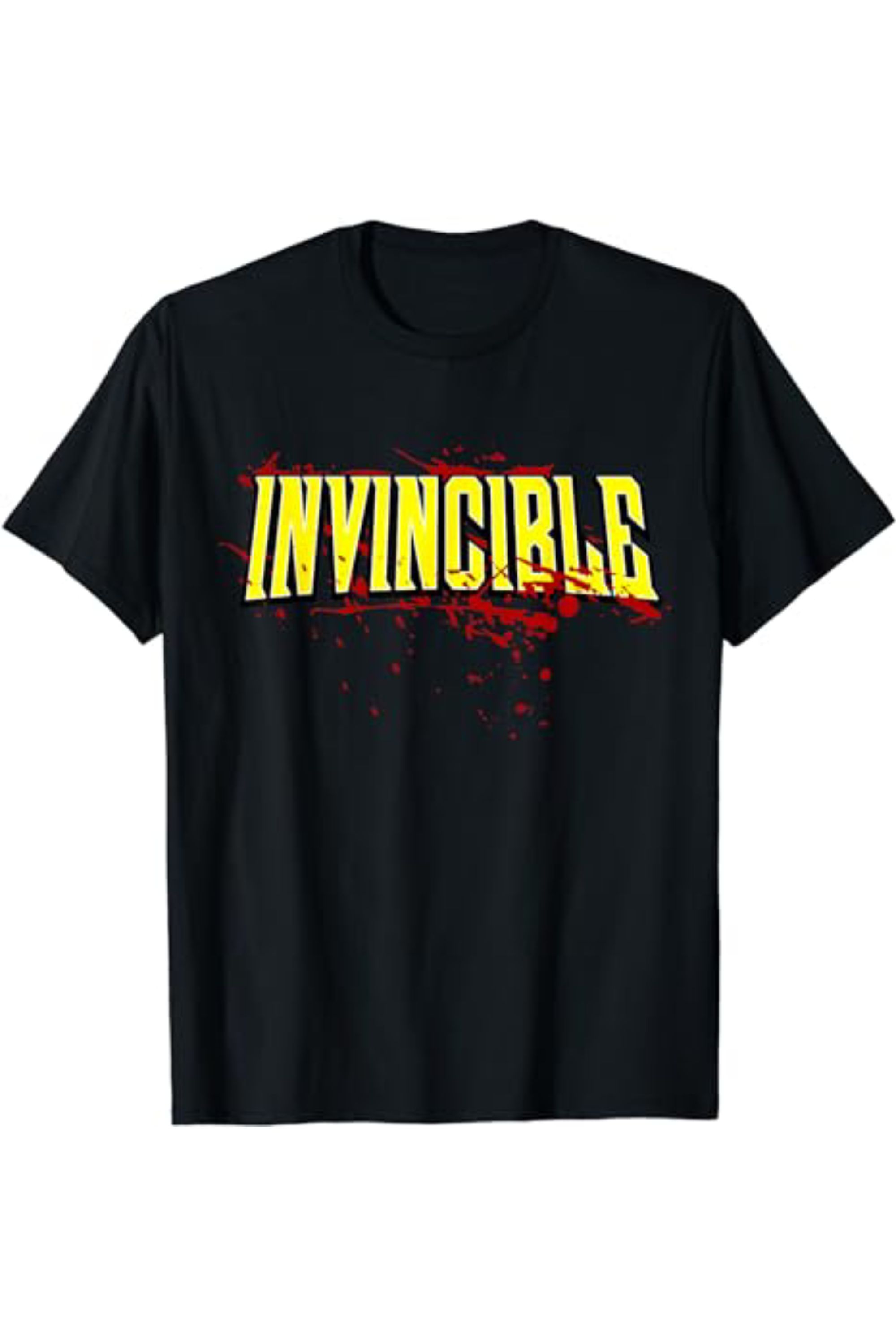 Product Image Of Invincible Black T-Shirt With Blood Splatter