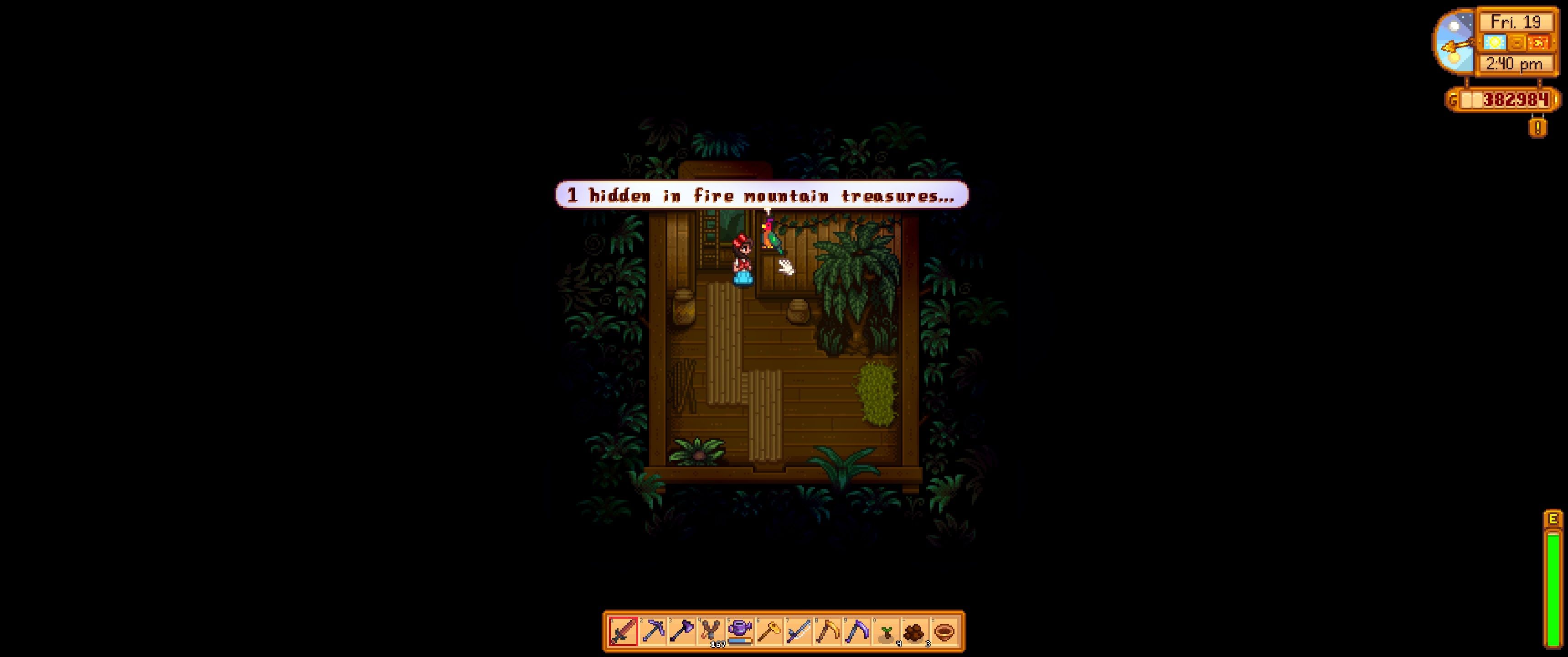Stardew Valley: Leo's Parrot gives the player a hint