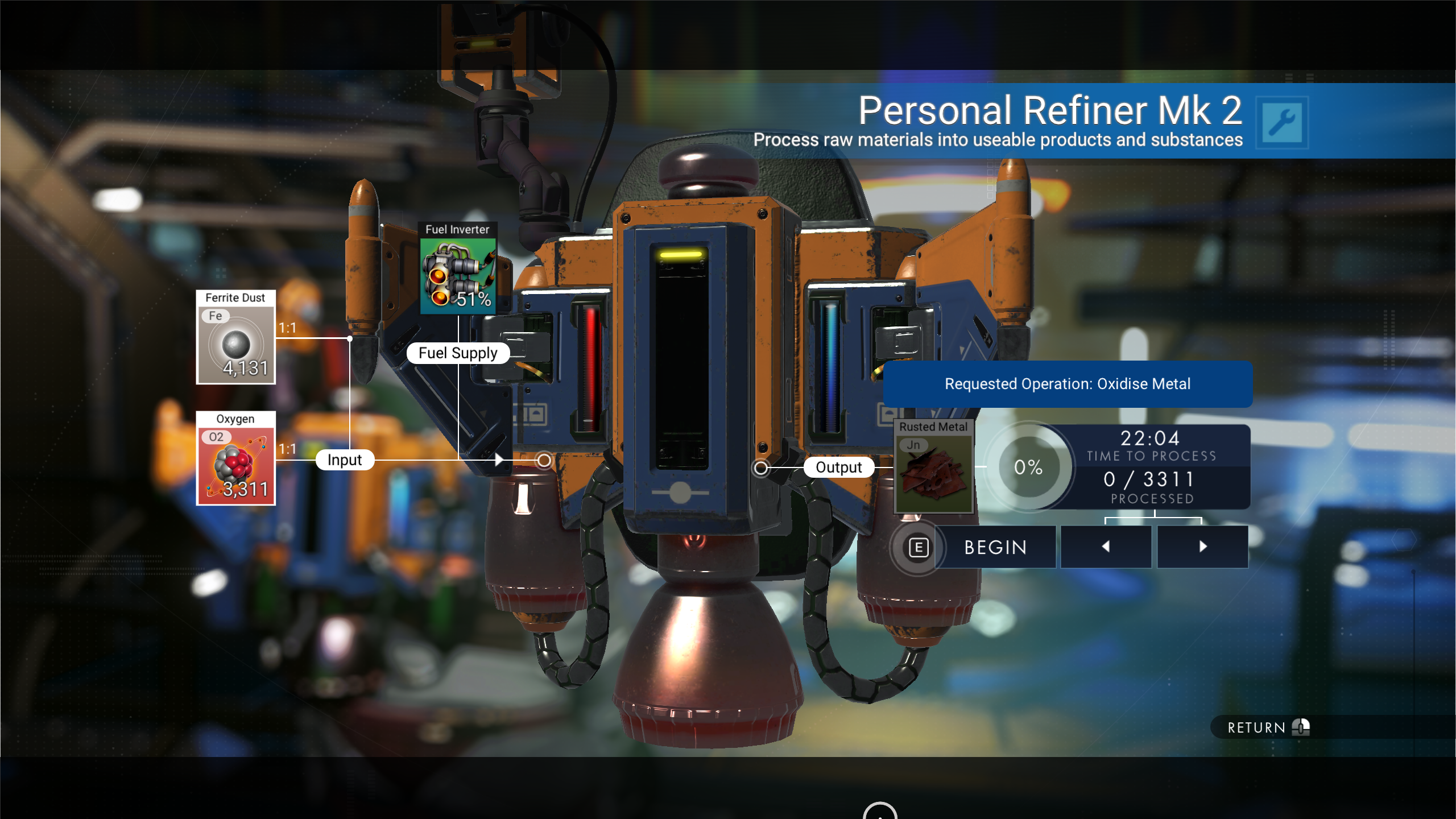 No Man's Sky Rusted Metal Recipe