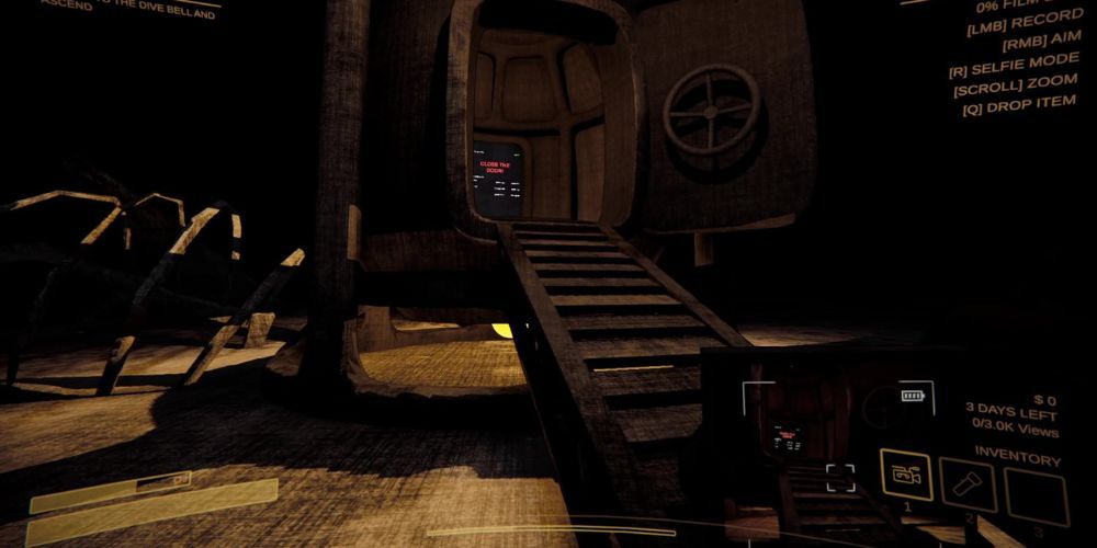 Player approaching the Dive Bell in Content Warning.