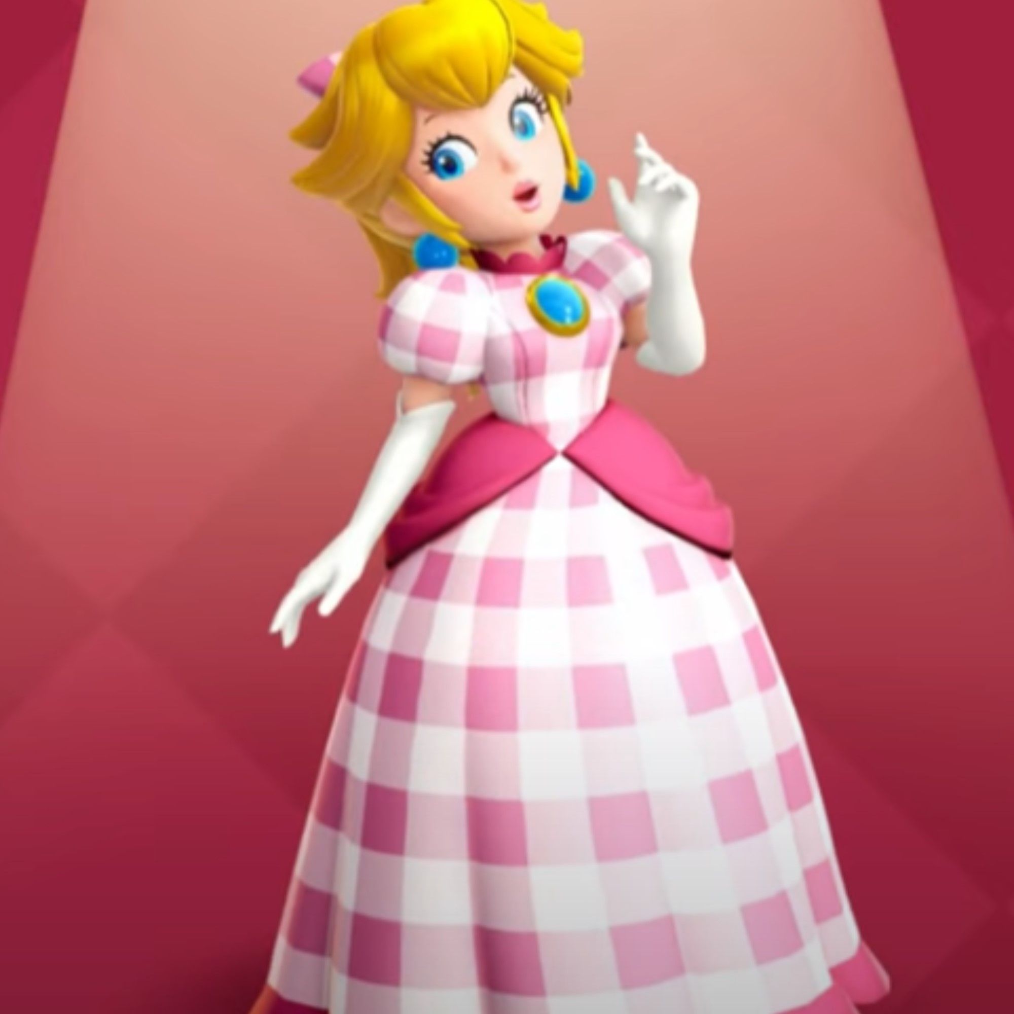 Princess Peach in a dress in Princess Peach: Showtime!