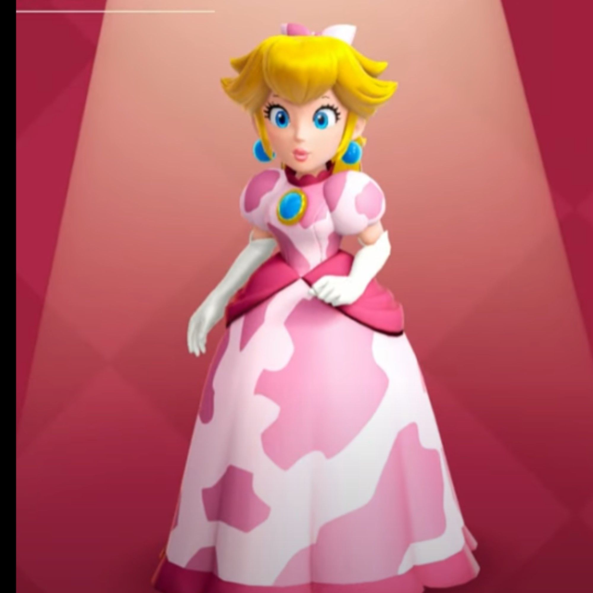 Princess Peach in a dress in Princess Peach: Showtime!