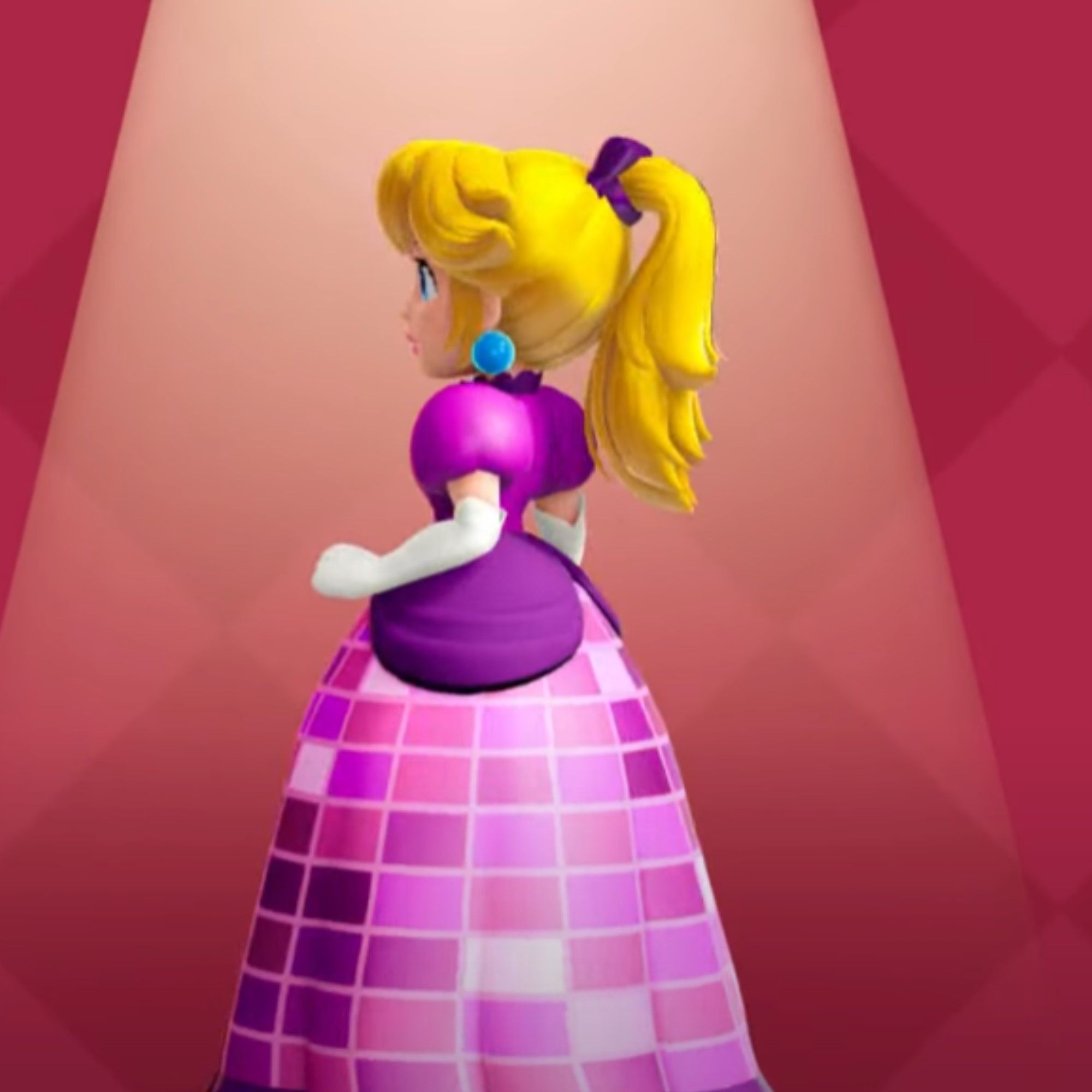Princess Peach in a dress in Princess Peach: Showtime!
