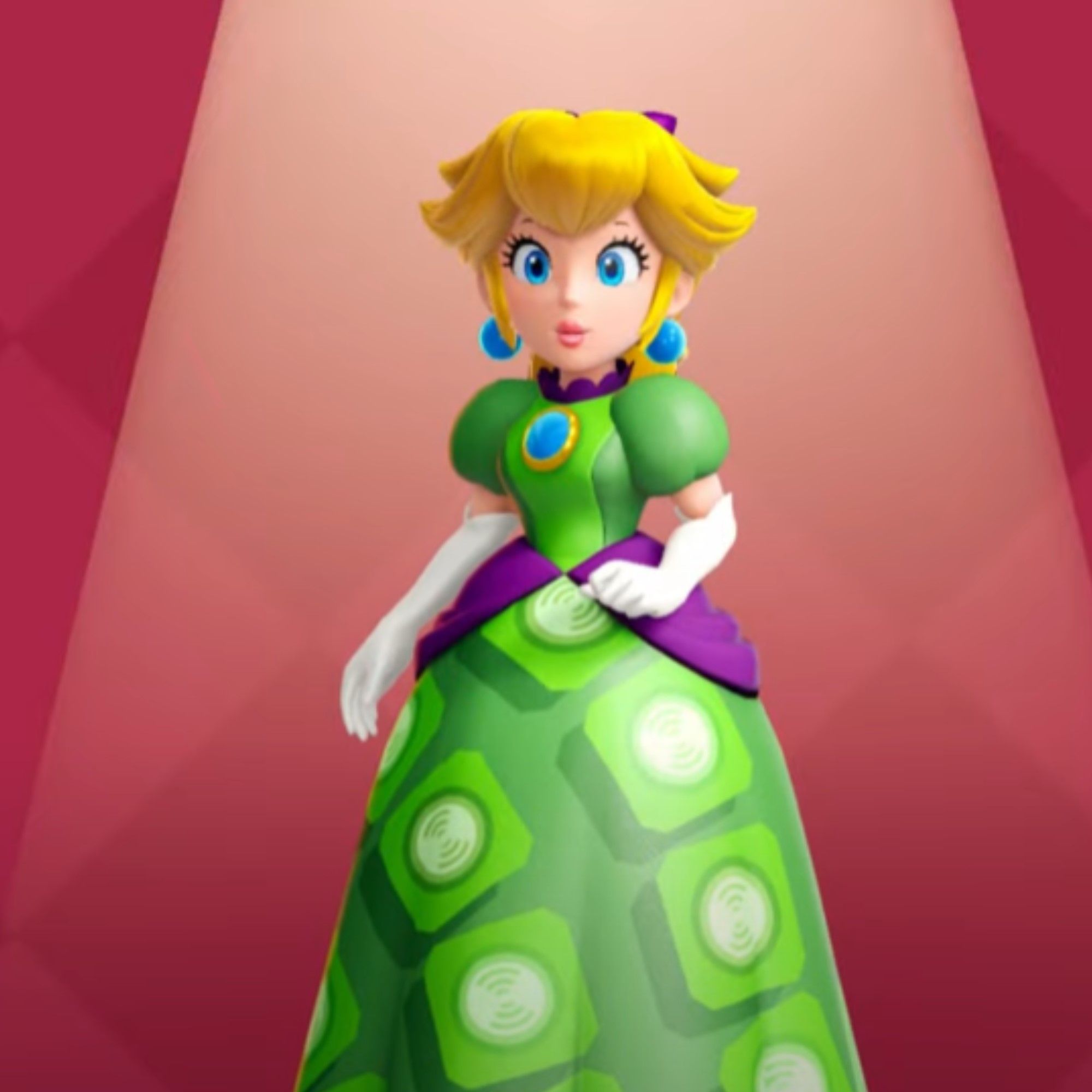 Princess Peach in a dress in Princess Peach: Showtime!