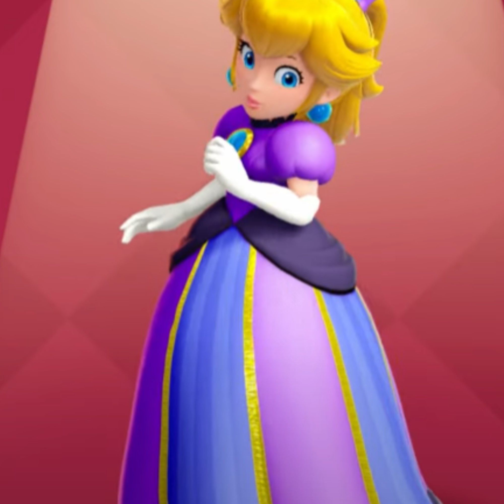Princess Peach in a dress in Princess Peach: Showtime!