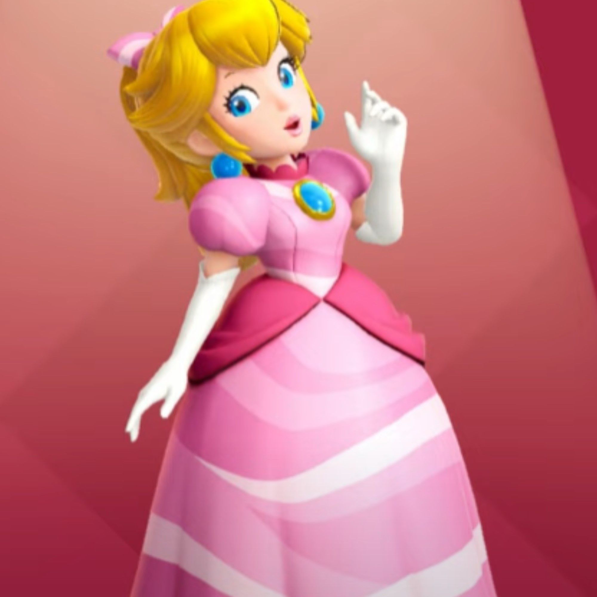 Princess Peach in a dress in Princess Peach: Showtime!