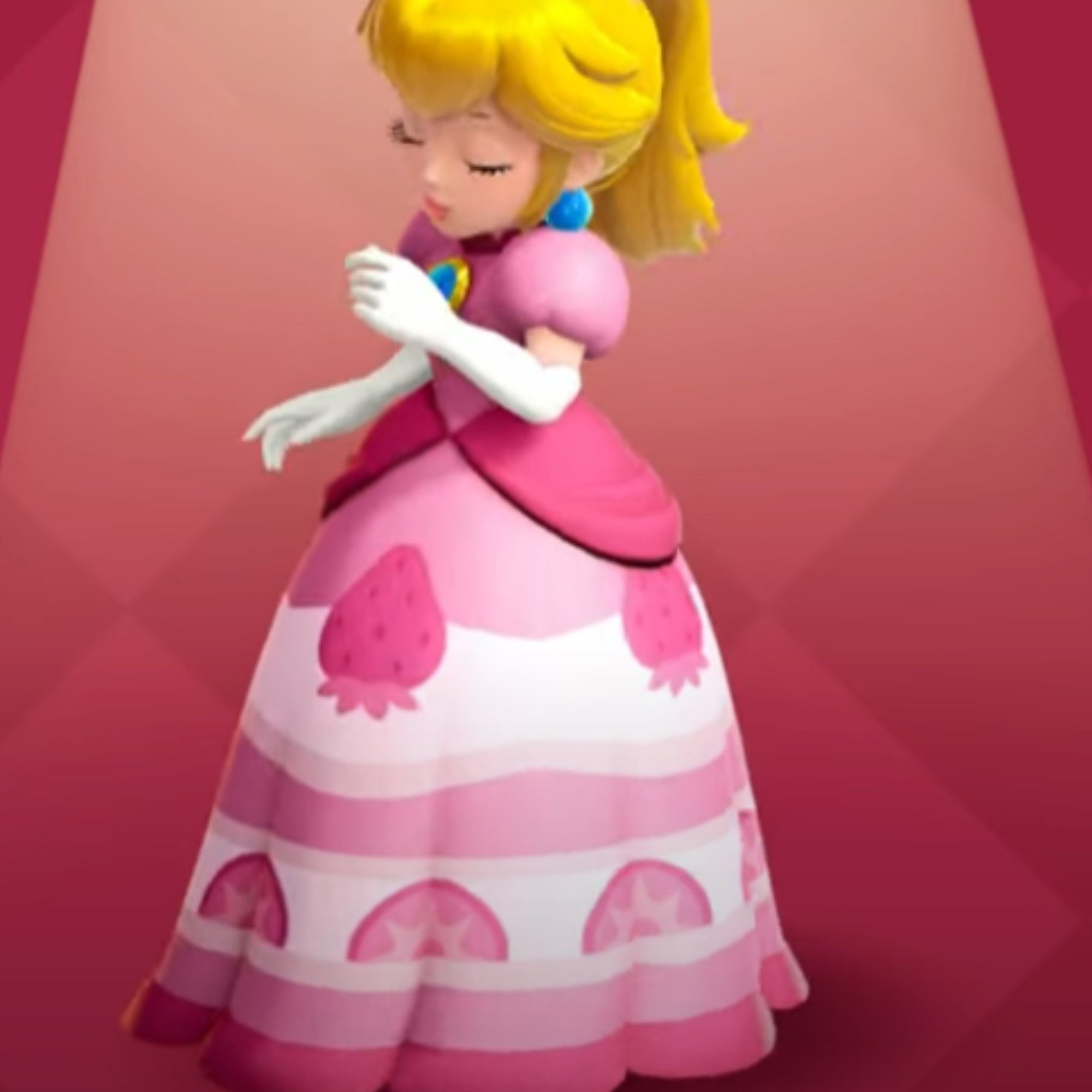 Princess Peach in a dress in Princess Peach: Showtime!