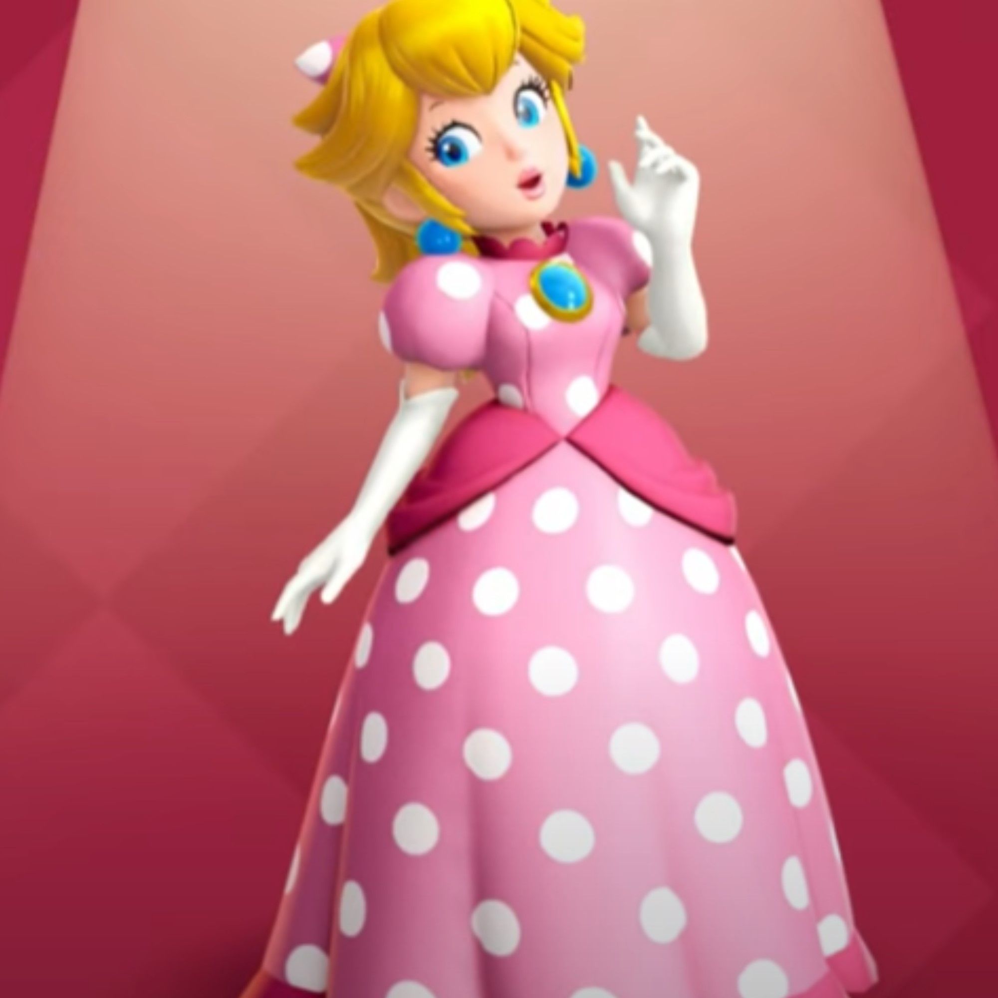 Princess Peach in a dress in Princess Peach: Showtime!