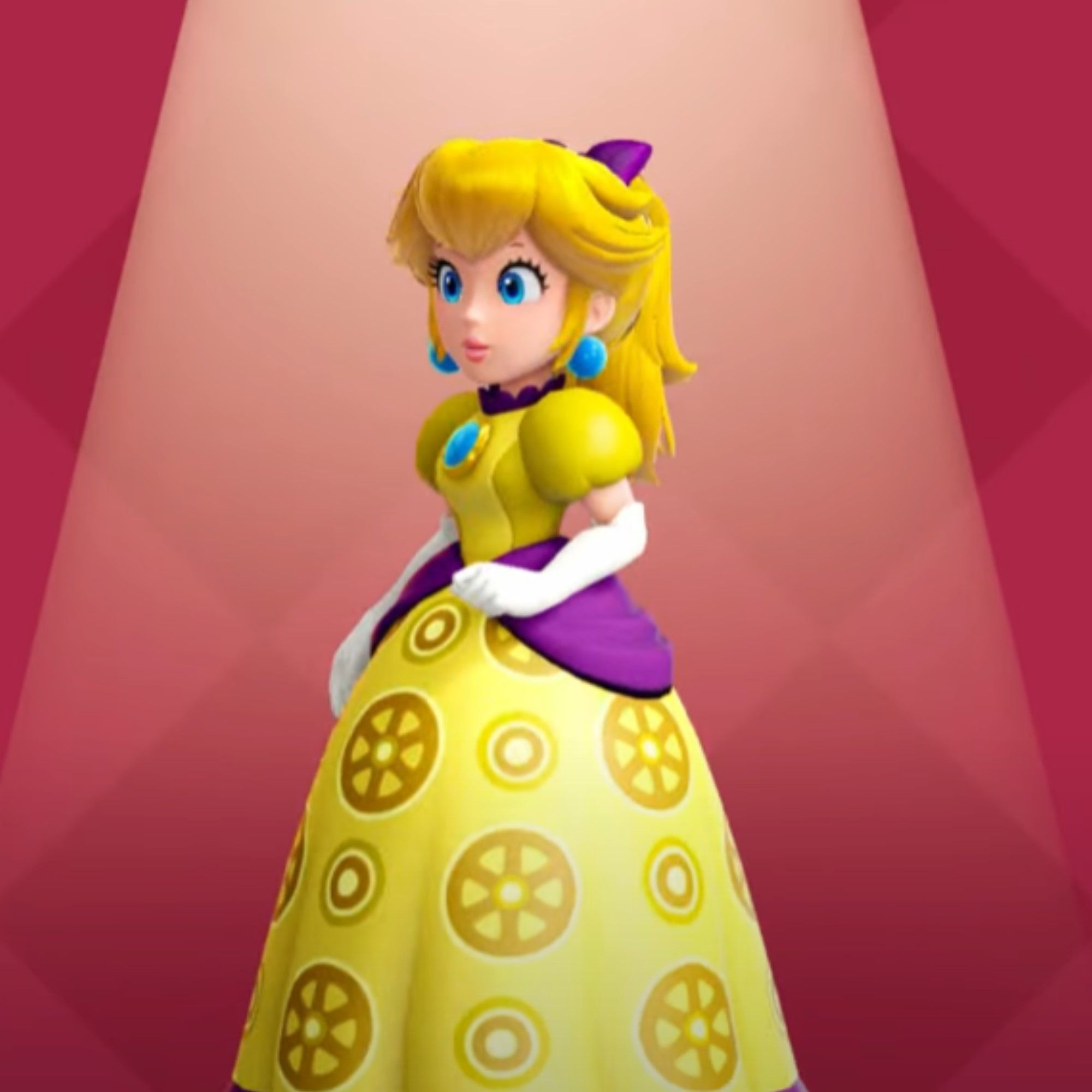 Princess Peach in a dress in Princess Peach: Showtime!