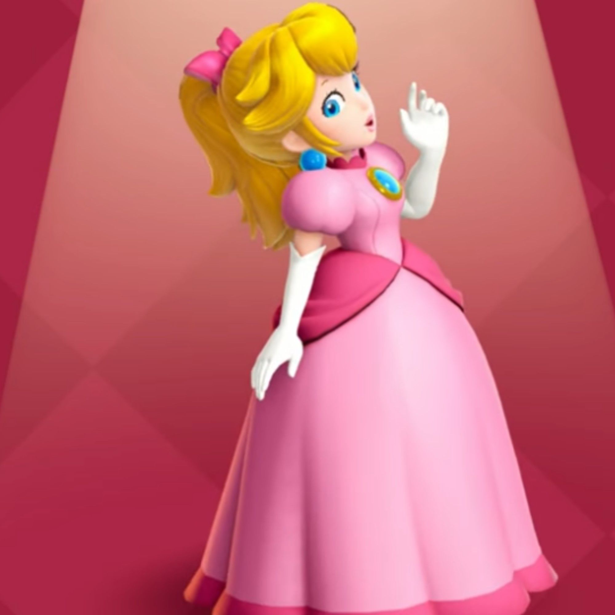 Princess Peach in a dress in Princess Peach: Showtime!