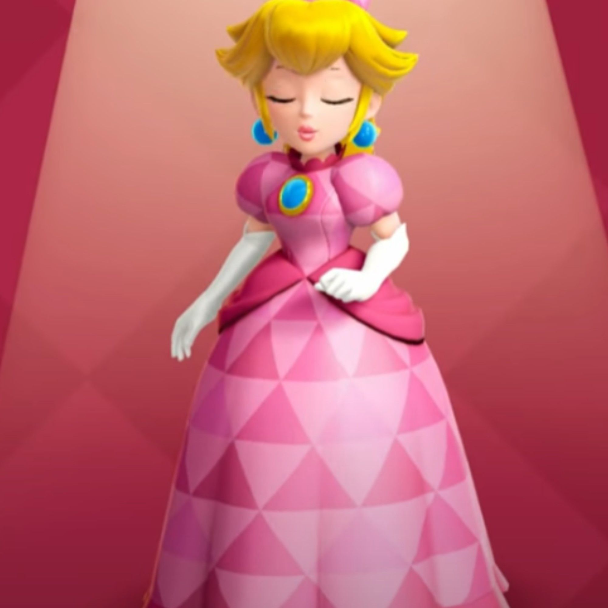 Princess Peach in a dress in Princess Peach: Showtime!