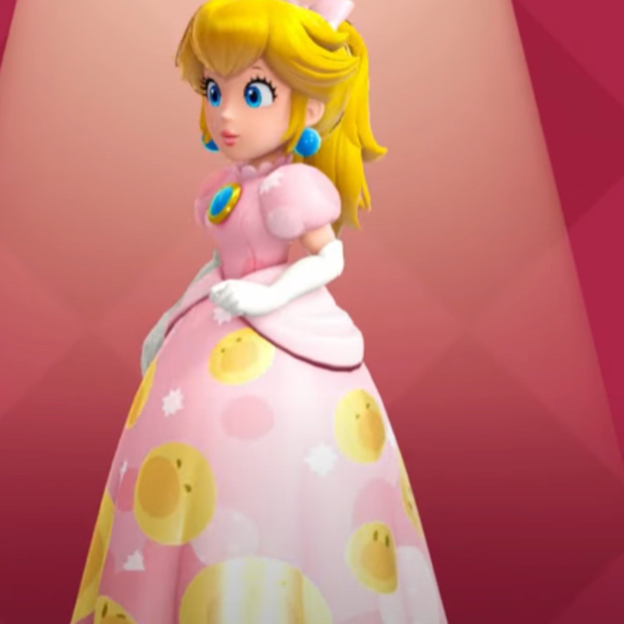 Princess Peach in a dress in Princess Peach: Showtime!